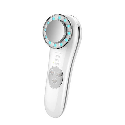 LED 7 sur 1 de l'équipement de Beauté Visage Cou Masseur de levage haute fréquence de nettoyage en profondeur de couleur crème périphérique d'absorption