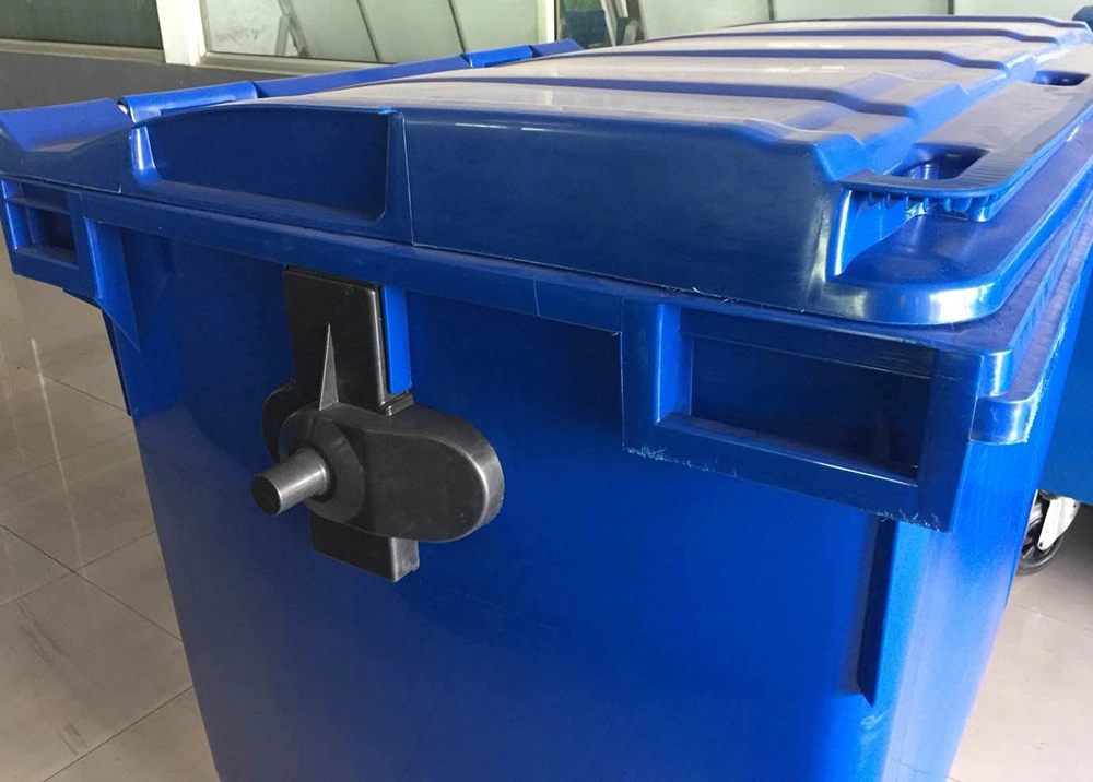 Resíduos de HDPE de lixo público 1100L Bin para limpeza do lixo público Lixeira de lixo.