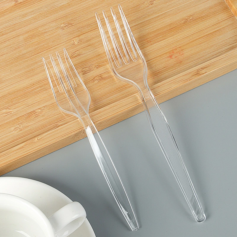 Disposable Cutlery Plastic Fork Food Packaging Individual Packaging Fruit Fork (16 cm)