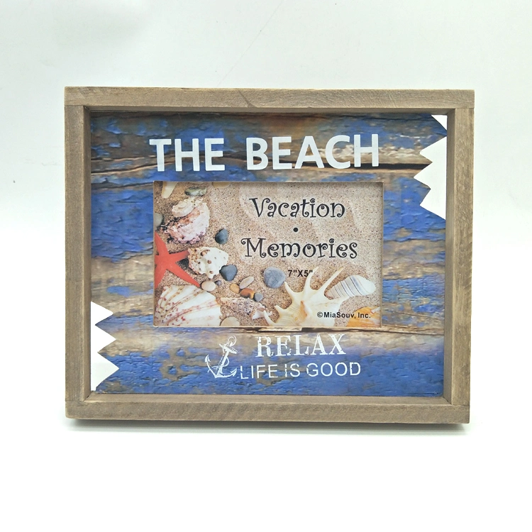 Wholesale/Supplier Souvenir Nautical Picture Frame Beach Wood MDF Photo Frames