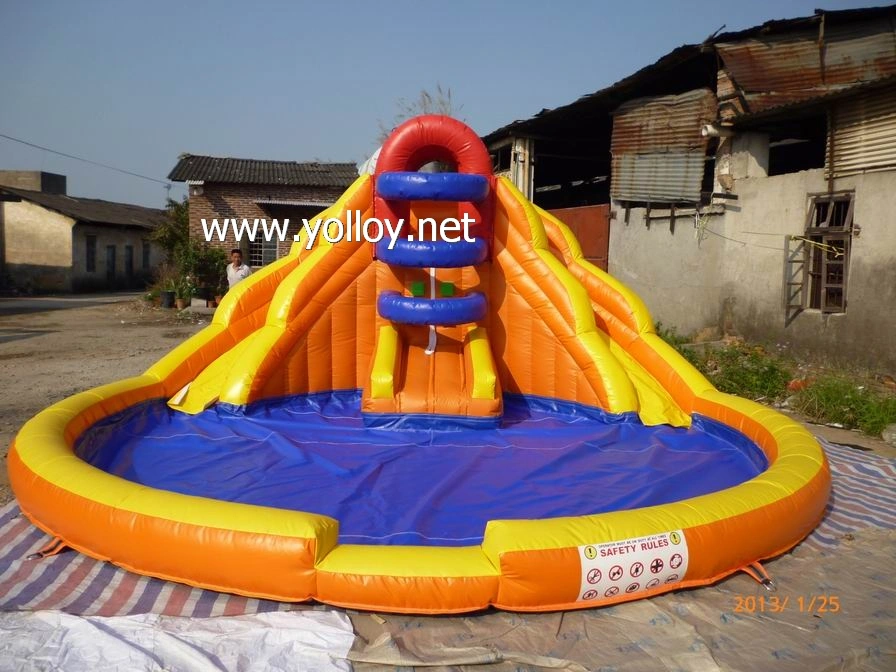 Inflatable Pool Double Lane Water Slide for Commercial Use