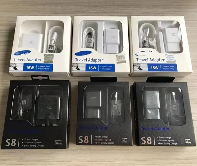 S Msung Galaxy S7 S8 Charger - Original Adaptive Fast Charging USB Travel Wall Charger with Cable Kit