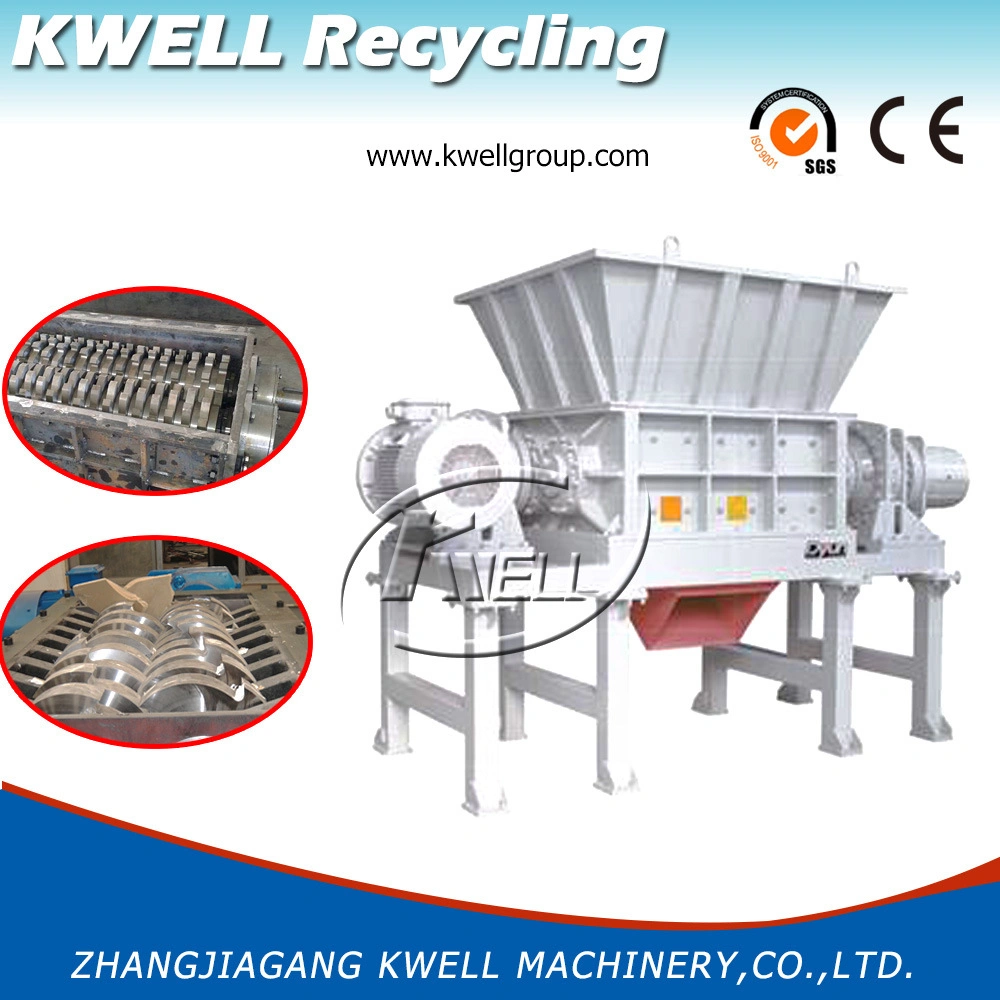 CE Certified Industrial Double Shaft Shredder for Recycling Waste Car Shell Metal Drum Barrel Tank