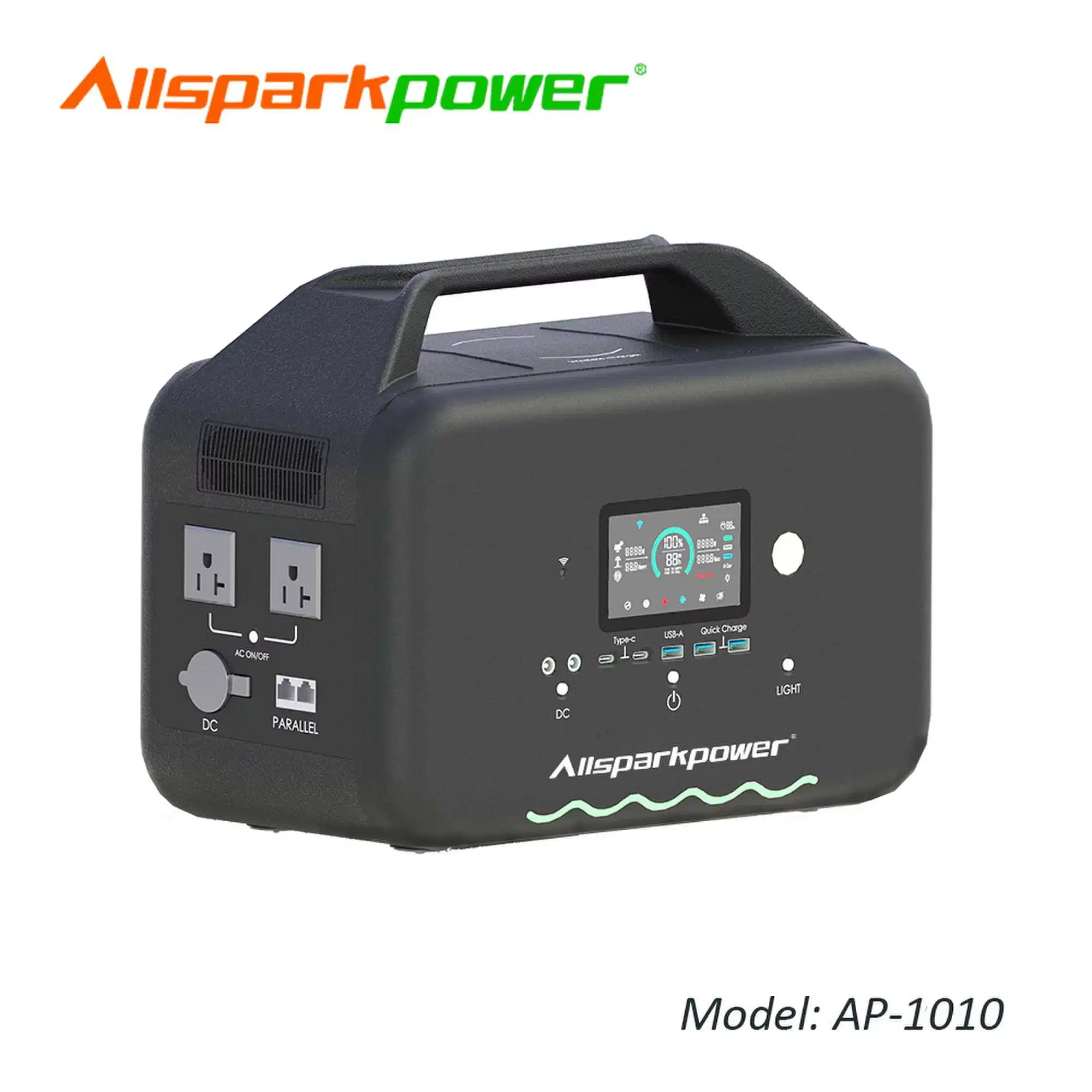 Allsparkpower 1008wh Tragbare Solar-Power-Station Lithium-Ionen-Akku 800W Maxi Super Fast Charging