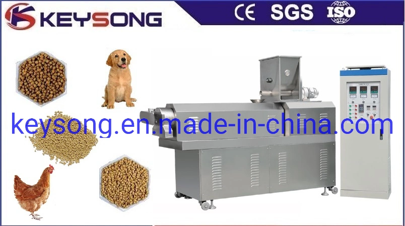 Twin Extruder Pet Food Fish Food Processing Line