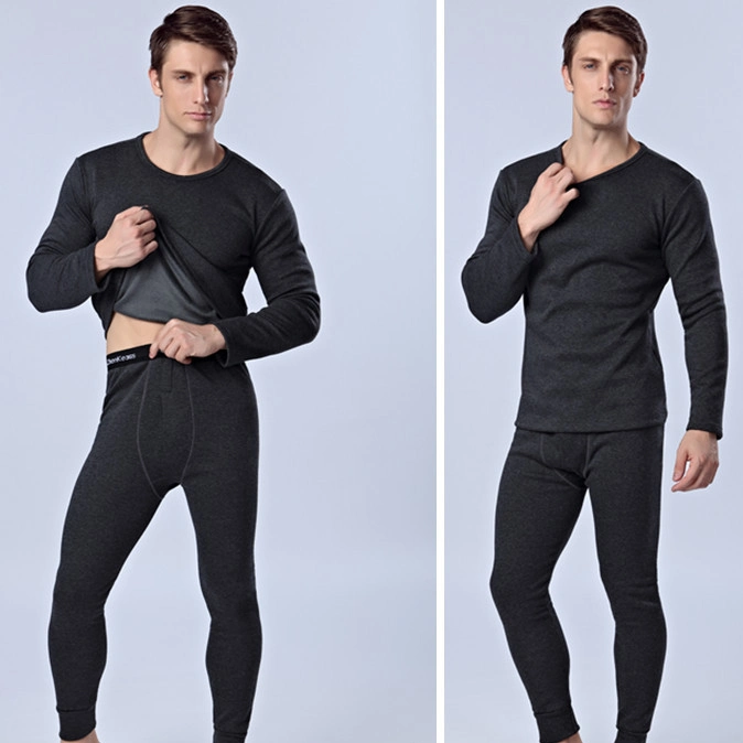 Fato térmico MAN 95% algodão 5% Spadans OEM High quality/High cost performance  Classic Underwear Conjunto para homem Cor sólida Slim Underwear Winter Thermal Custom para homem John longo