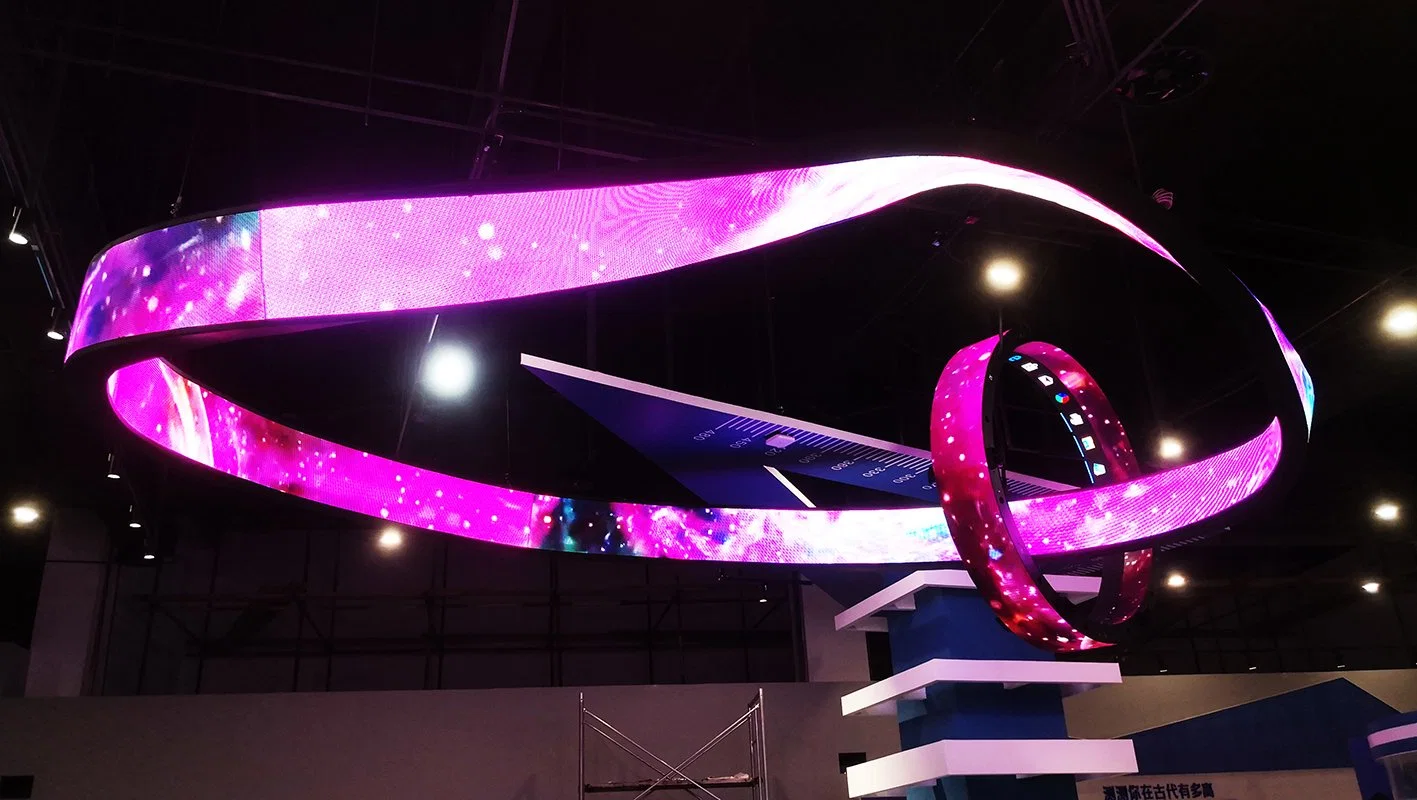 Commercial Advertising Indoor Video Wall Curved Arc LED Display P1.875 Full Color