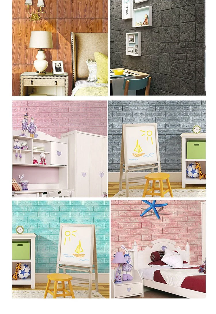 70X77cm 3D Wall Sticker Self Adhesive Wallpaper DIY Brick Living Room TV Kids safety Bedroom Warm Home Wallpapers/Wall Coating