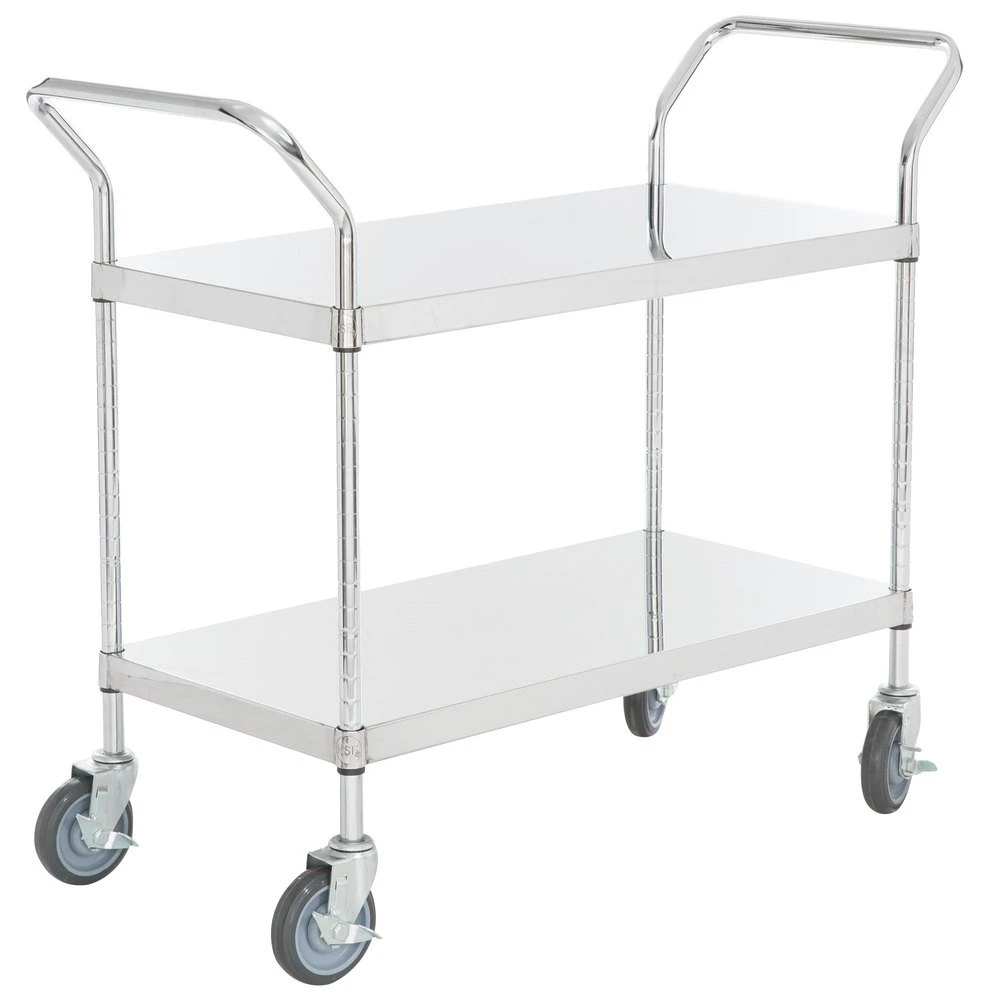 Chariot de rayonnage en acier inoxydable 304 fils chariot mobile chariot de cuisine Stockage commercial