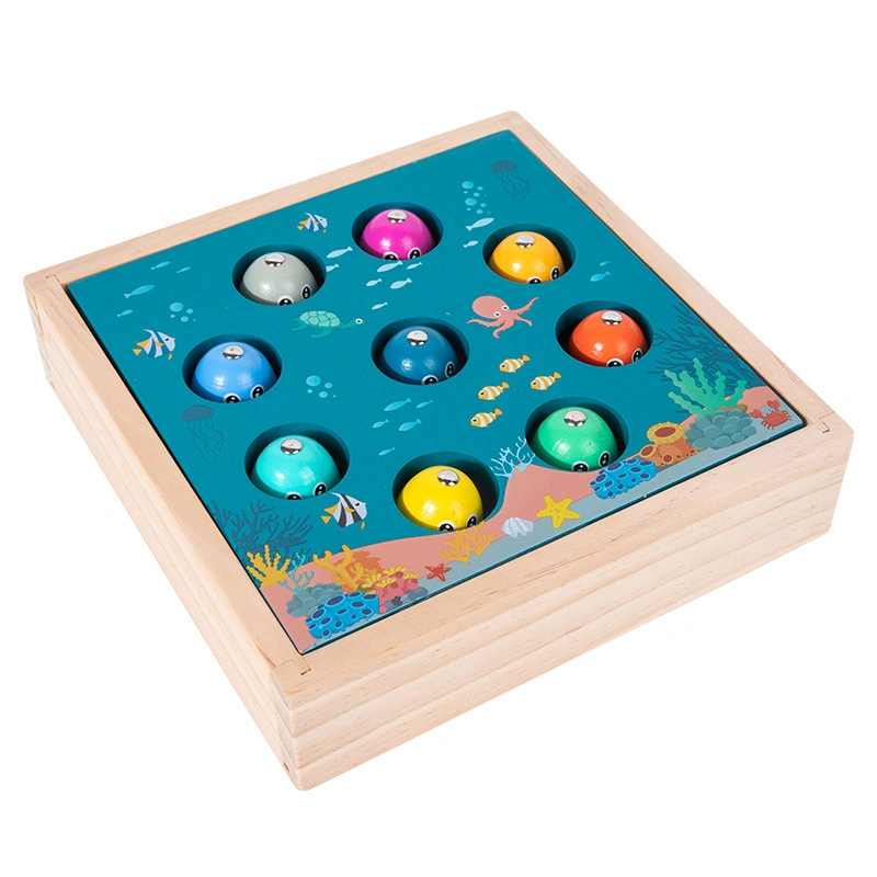 Jogo de Pesca 3D Crianças Madeira Magnetic Educational Toy