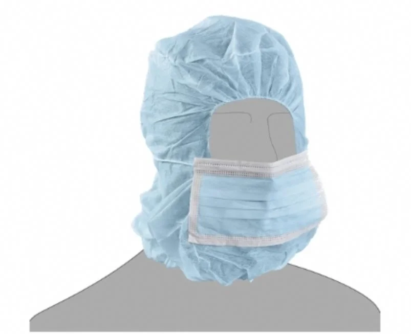 Medical desechable Balaclava Hood PP no tejido Astronaut Caps con Máscara facial