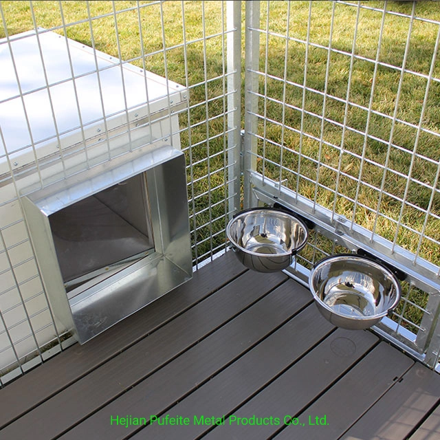 Customized Enclosed Animal Cage Full View Stainless Steel Dog Boarding Kennel