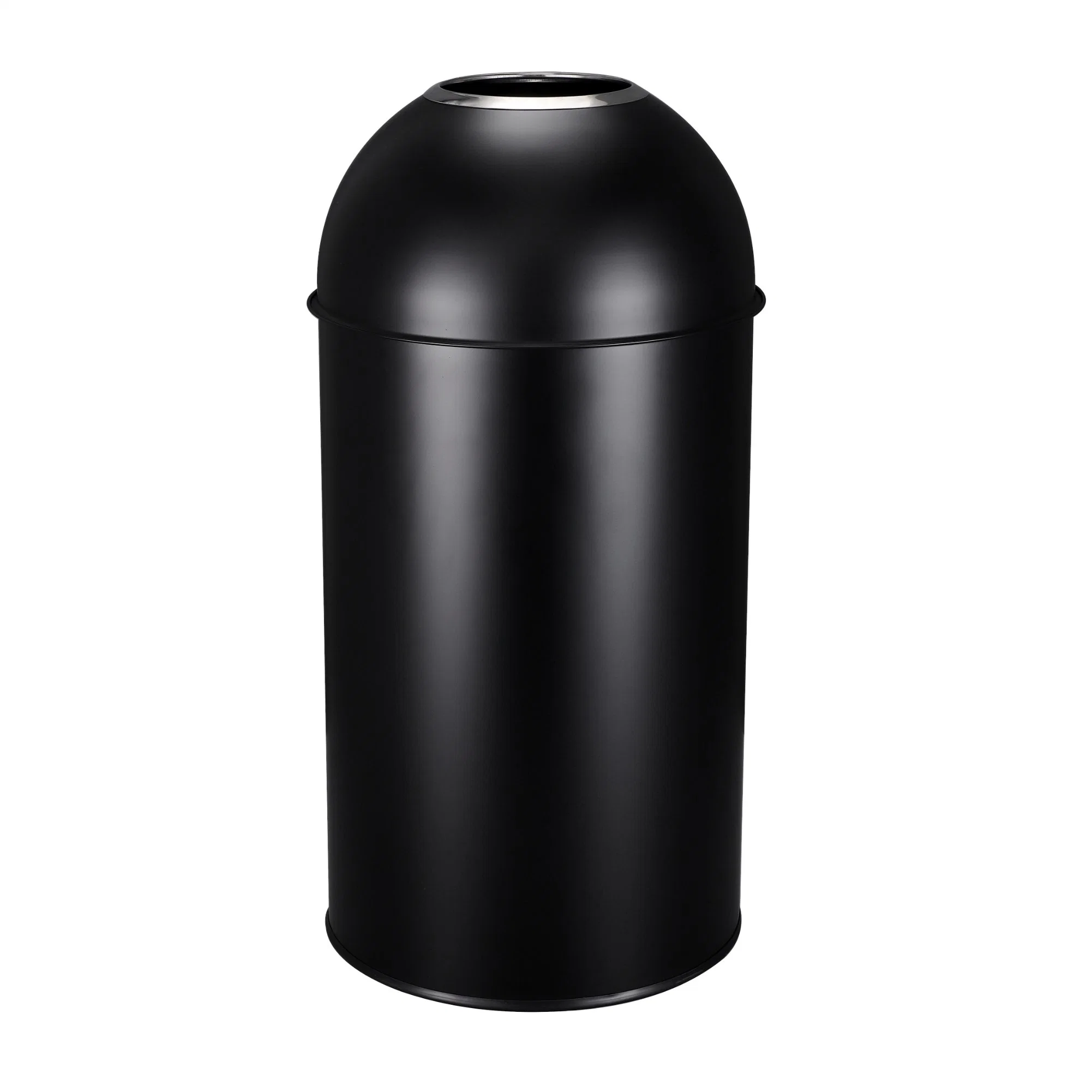 Public 50/65L Stainless Steel Round Open Top Trash Can