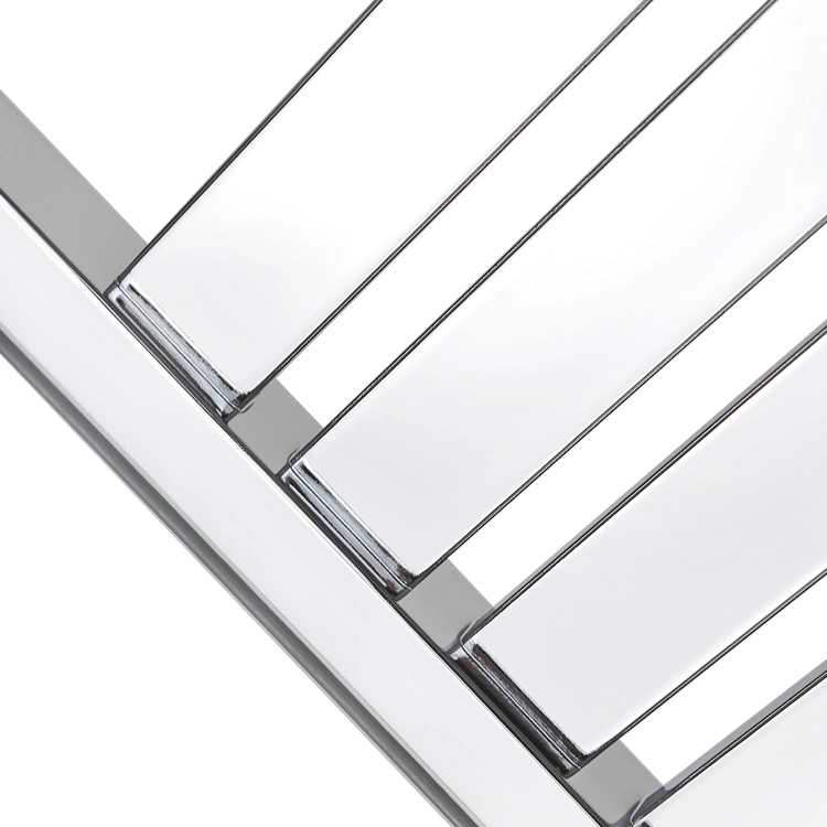 Avonflow Chrome Square Tube Electric or Hydronic Heated Towel Rail Steel Radiator with Timer