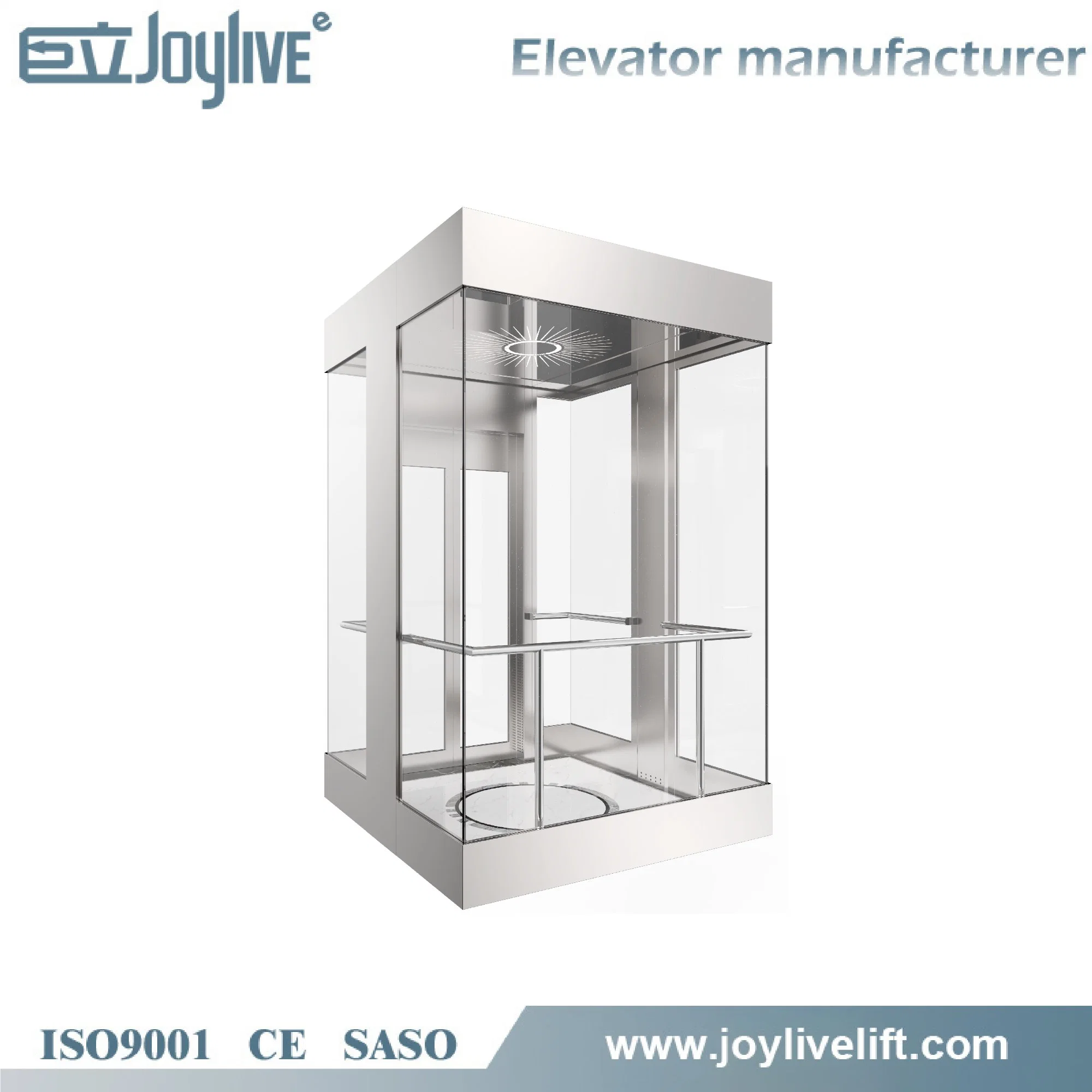 يبلغ وزن الرافعة الزجاجية البانورامية لرافعة الزجاج من Joylive 1000 كجم 1.75 م/S لمباني المكاتب مشاهدة المعالم