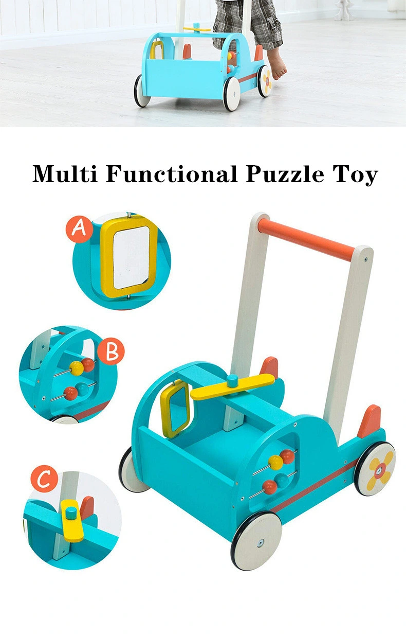 Spielzeug erste Autos vier Räder Holzfahrzeuge Set für Kleinkinder