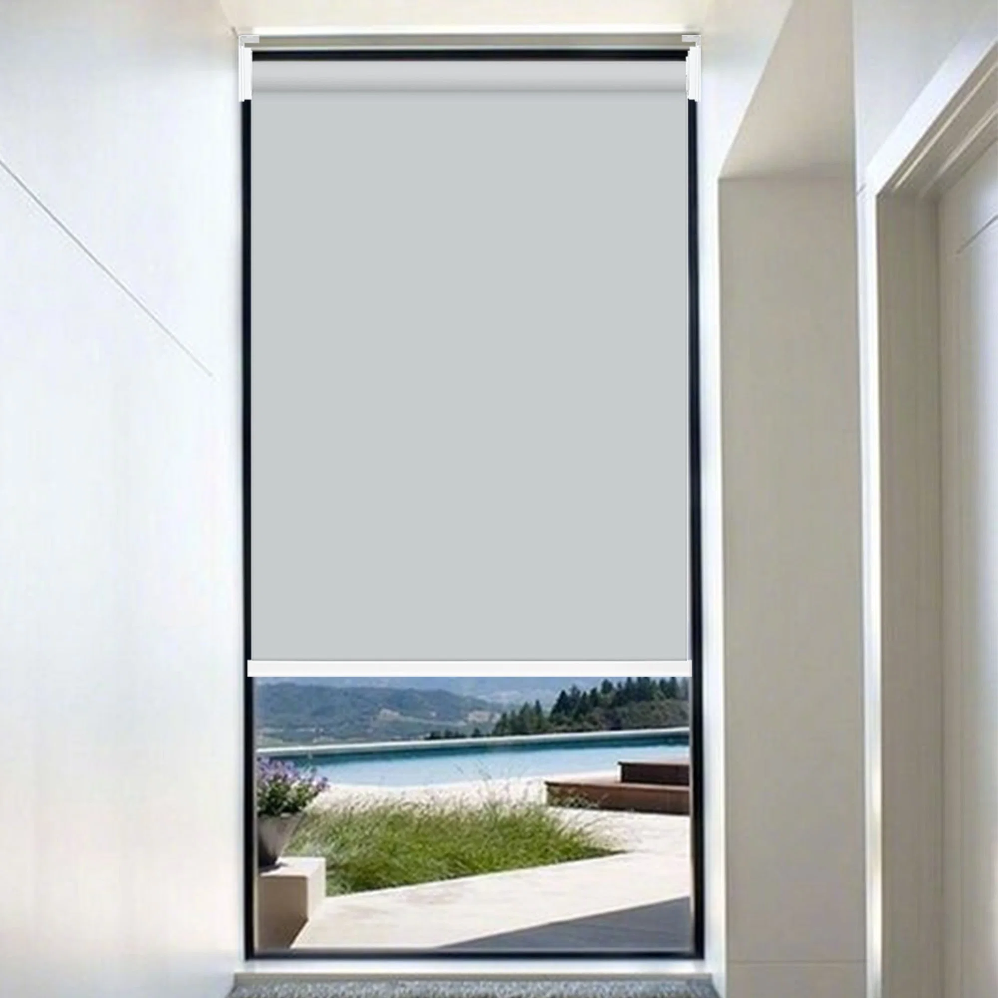 Durable 440GSM PVC Roller Blinds Blockout Window Curtain Fabric Material