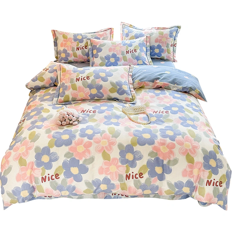 World Hot Selling Products Printed Home Hotel Custom Bed Sheet Factory Luxury Bedding Set