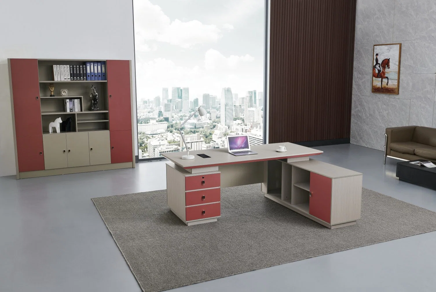 New Modern Office Furniture Latest Office Desk Luxury Office Table Designs CEO Executive Desk Manager L Shaped MDF Table