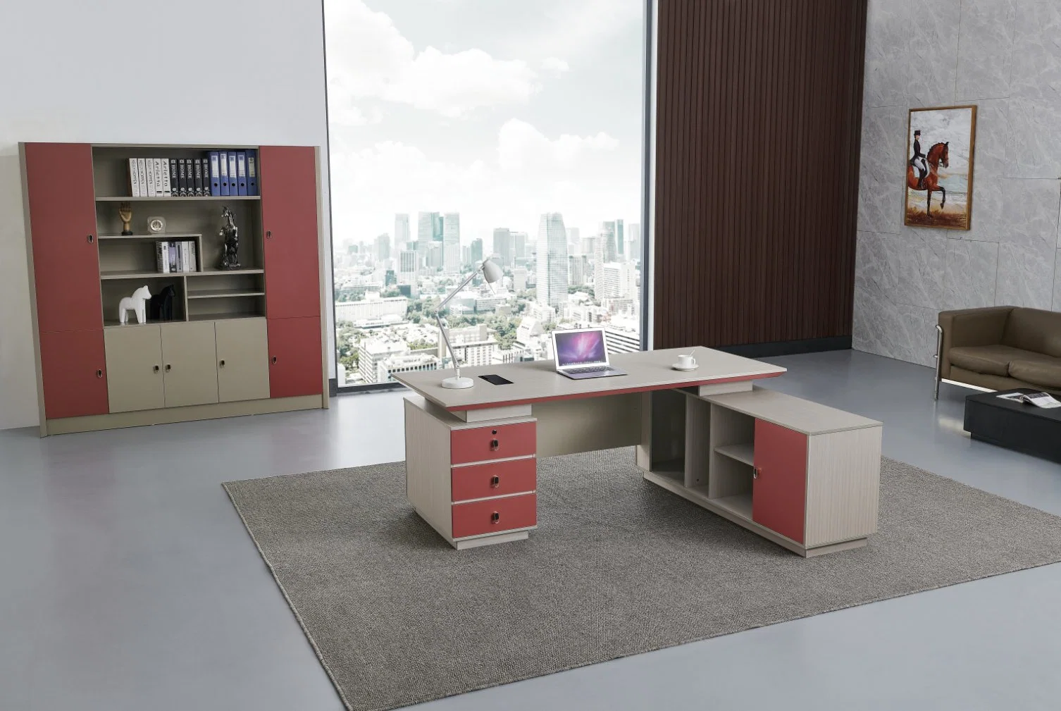 Neue Moderne Büromöbel Neueste Schreibtisch Luxus Bürotisch Designs CEO Executive Desk Manager L geformter MDF-Tisch