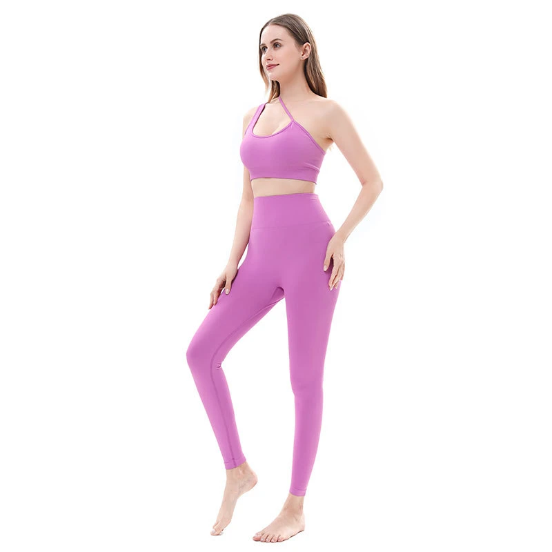 Sexy sans couture Active Wear classiy Athletic Apparel Hollow 2 pièces Découvrez les ensembles d'entraînement assortis pour soutiens-gorge de yoga et leggings d'exercice Femmes