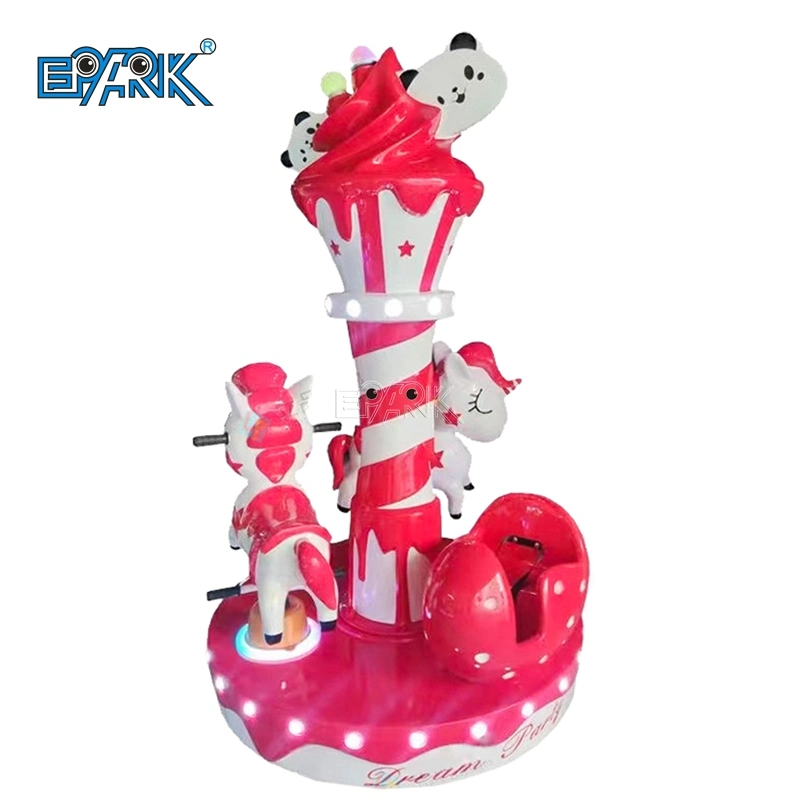 Swing Rides Ice-Cream 3 Players Electric Carousel for Christmas Celebration