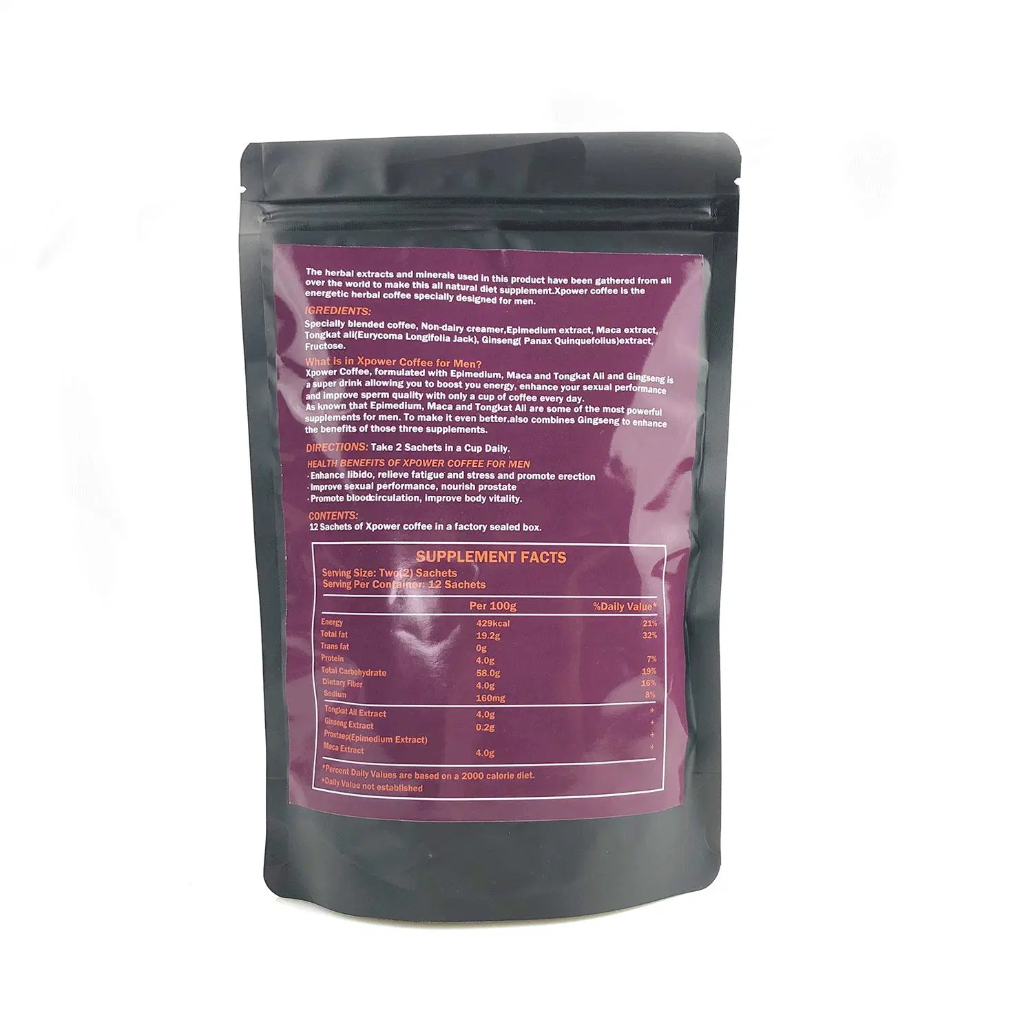 Café Tongkat Ali Man Power Energy Booster de Marca Privada