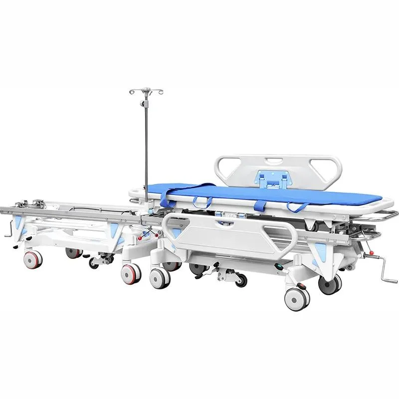 Stainless Steel Patient Transfer Trolley with Metal Frame