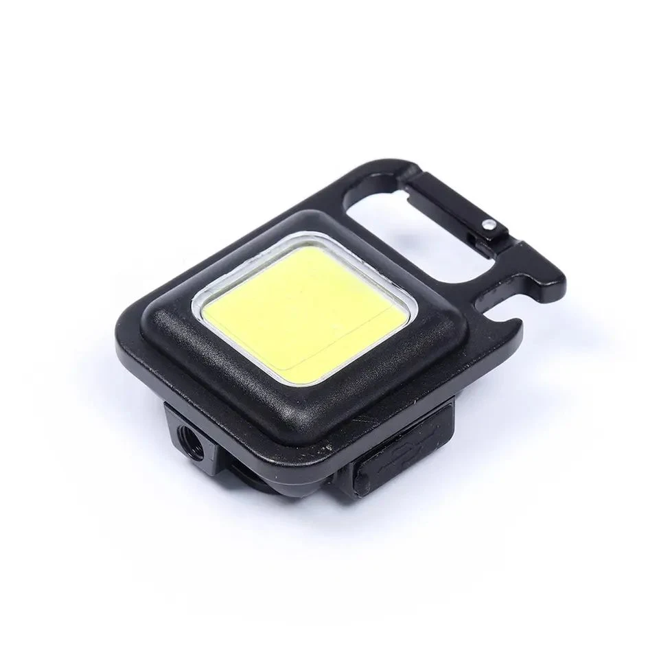 Multifonction extérieur portable USB COB lampe de travail d'inspection Camping léger Mini lampe de poche LED COB lampe porte-clés rechargeable