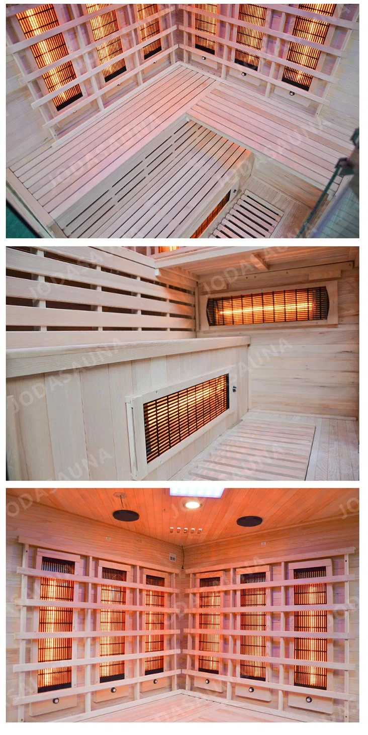 2023 Best Selling Hemlock Solid Wood Sauna Room for 3-4 People Dry Steam Sauna with Factory Price for Sale