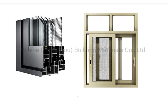 Salto térmico de vidrio aluminio ventana deslizante integrado con el sistema de alta calidad de Flyscreen Casa Viva cocina salón dormitorio de la ventana