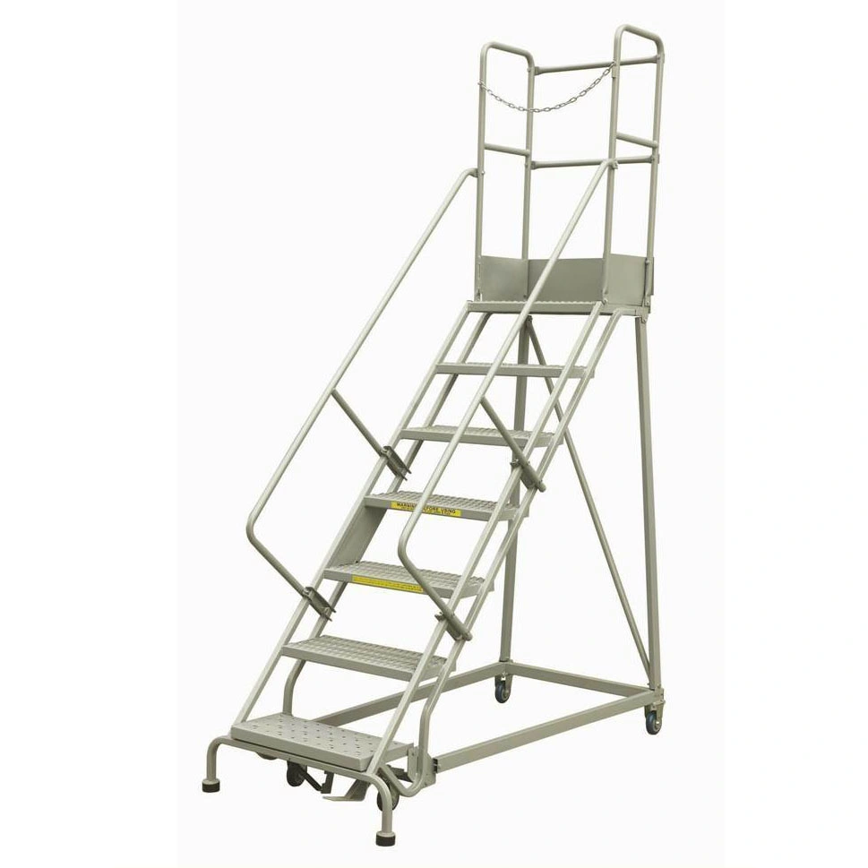 Buytool Eight Steps Euro Type Industrial Steel Rolling Ladder