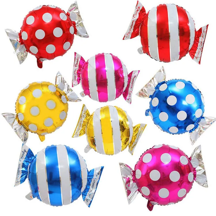 23 PCS 18" Sweet Candy Balloons Round Foil Lollipop Balloon Birthday Wedding Party Balloons