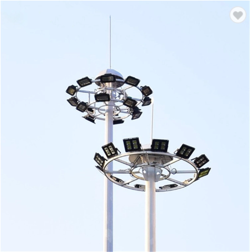 HEPU 4IP65 70 FT 80 FT 90 PÉS 15 M 1500 W 1200 W 300 W 400 W. Foco LED Solar ajustável à prova de água Farol do mastro elevado Com Pólo para o Estádio Desportivo do Aeroporto