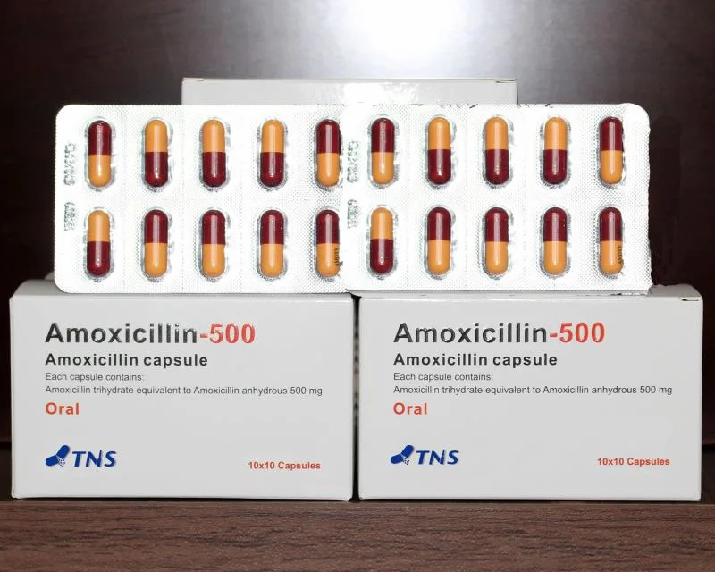 جهاز الكمبيوتر اللوحي مع Amoxicillin معتمد من GMP وكابسيسيلين 500 ملغ