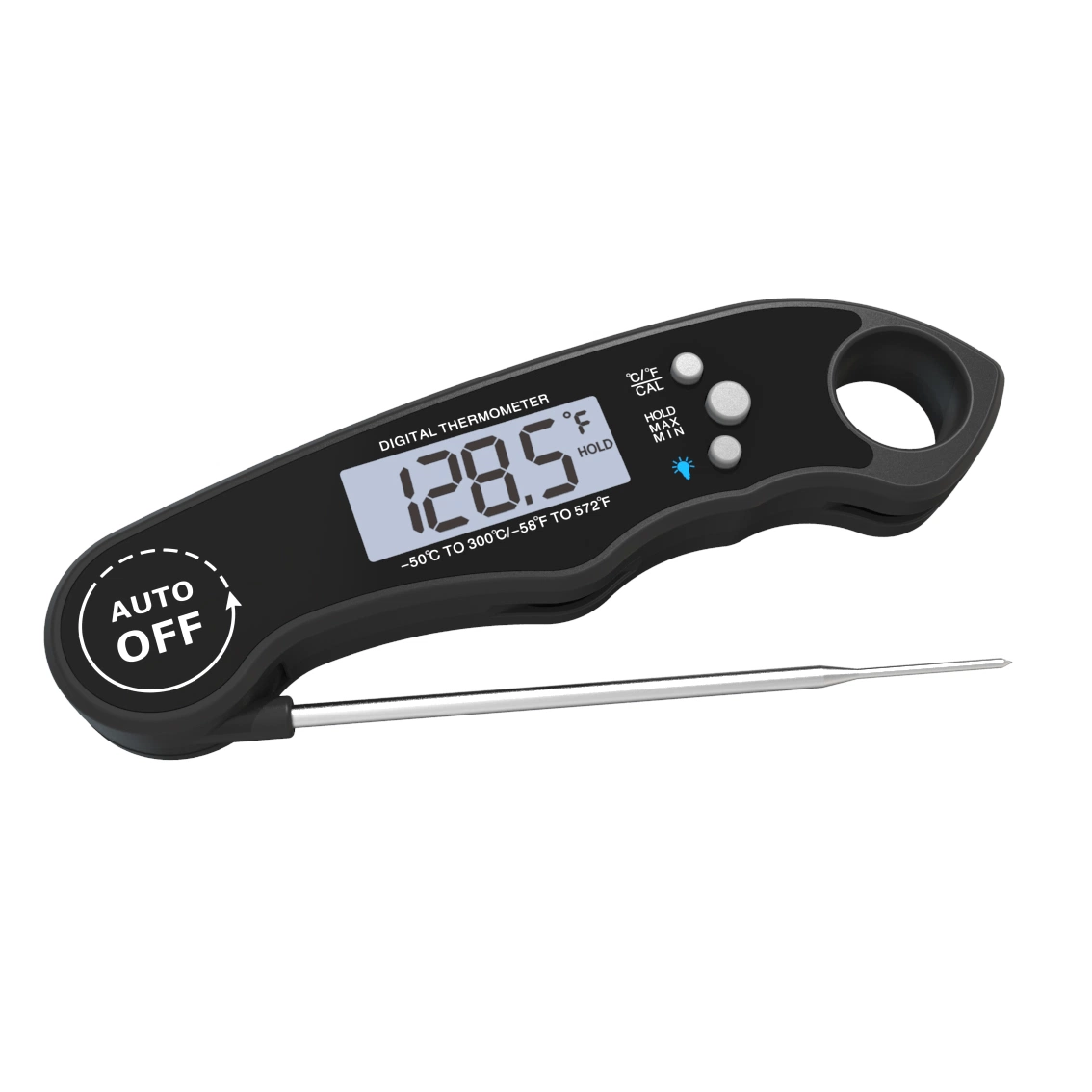 Faltbare Sonde Instant Read Küche Lebensmittel Fleisch Thermometer Digital BBQ Backofen-Temperaturmessgerät Kochen