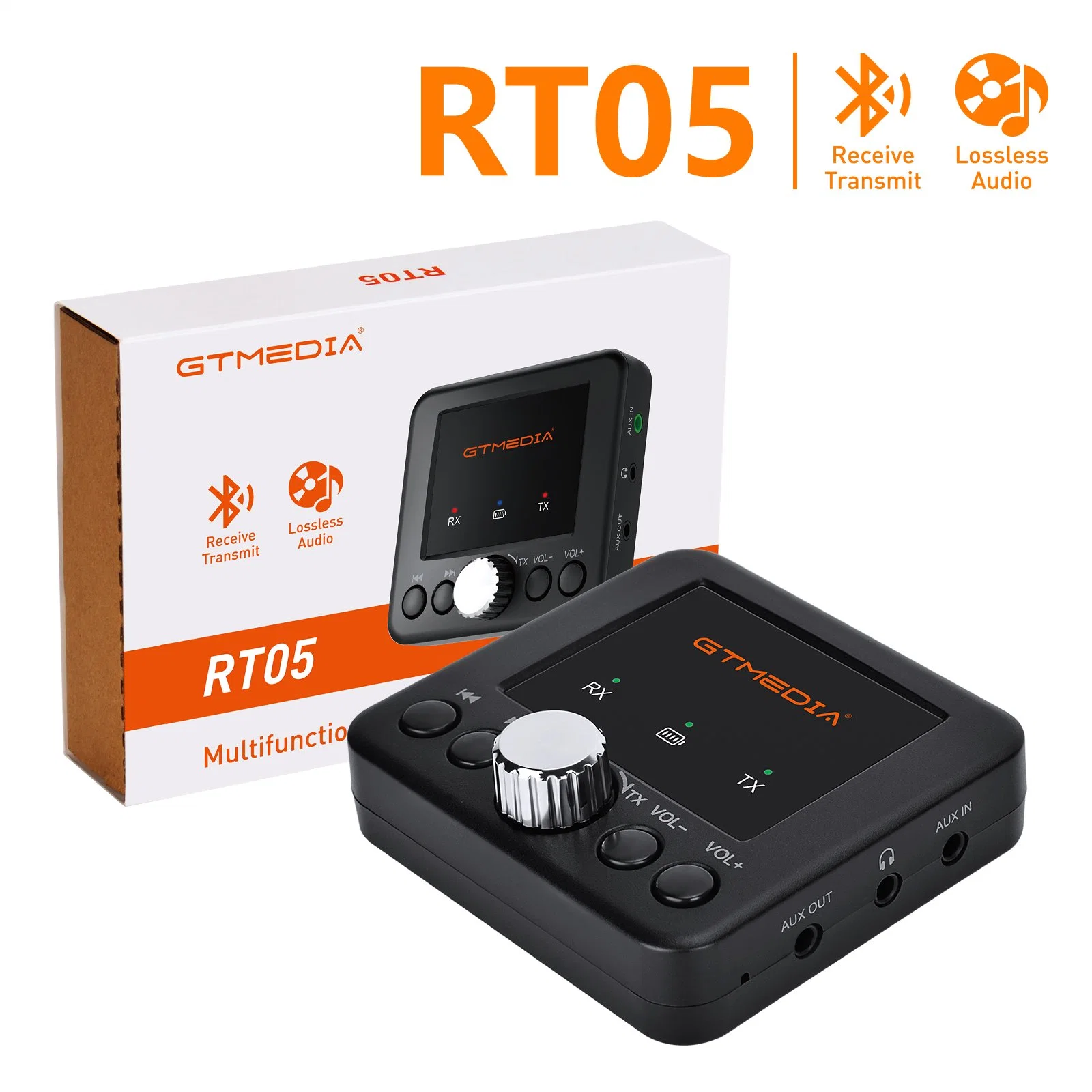 Gtmedia Rt05 Wireless DAC Converter adaptador Aux 2,4 GHz Bluetooth 5.0 Transmissor e receptor de controlo do rádio