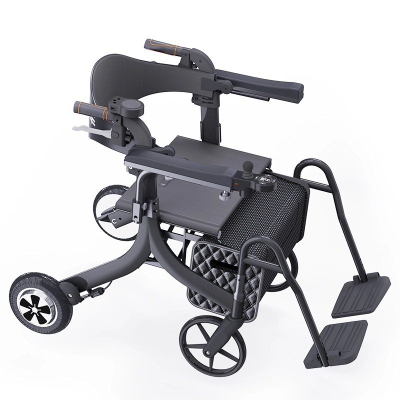 Ultra Lightweight Folding Rollator Mobility Senior Walker with Seat with Wheels
