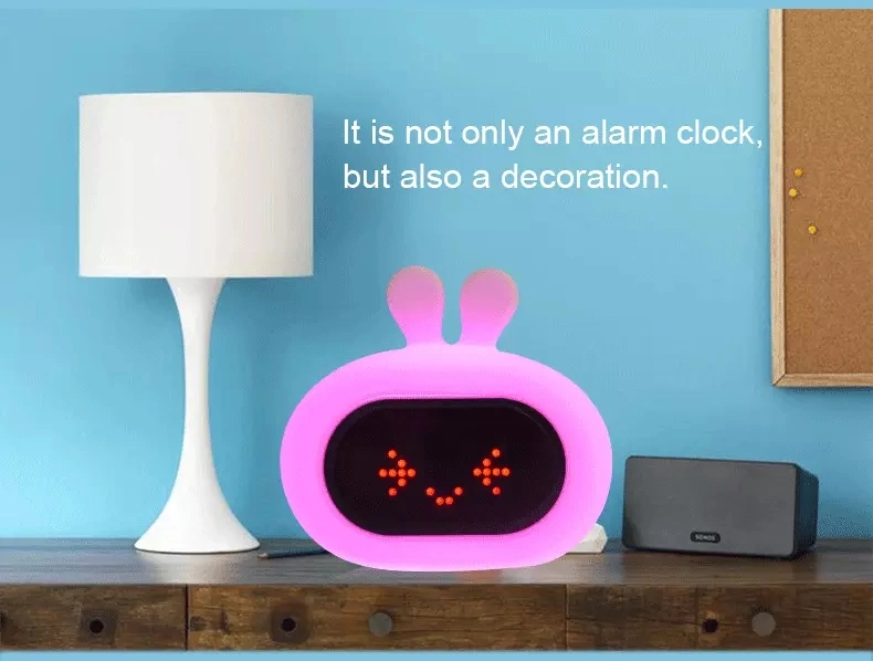 Alarm Clock LED Sunrise Wake up Light with 7 Color LED Light for Children