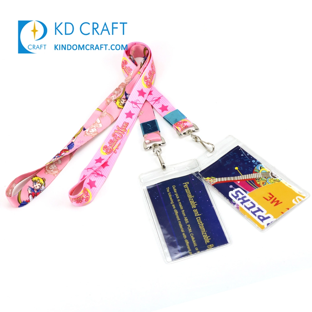 Wholesale/Supplier Designer ID Card Rope Conference Nylon Strap Plain Black Love Pink Sublimation Blank Custom Lanyard with Metal Clip