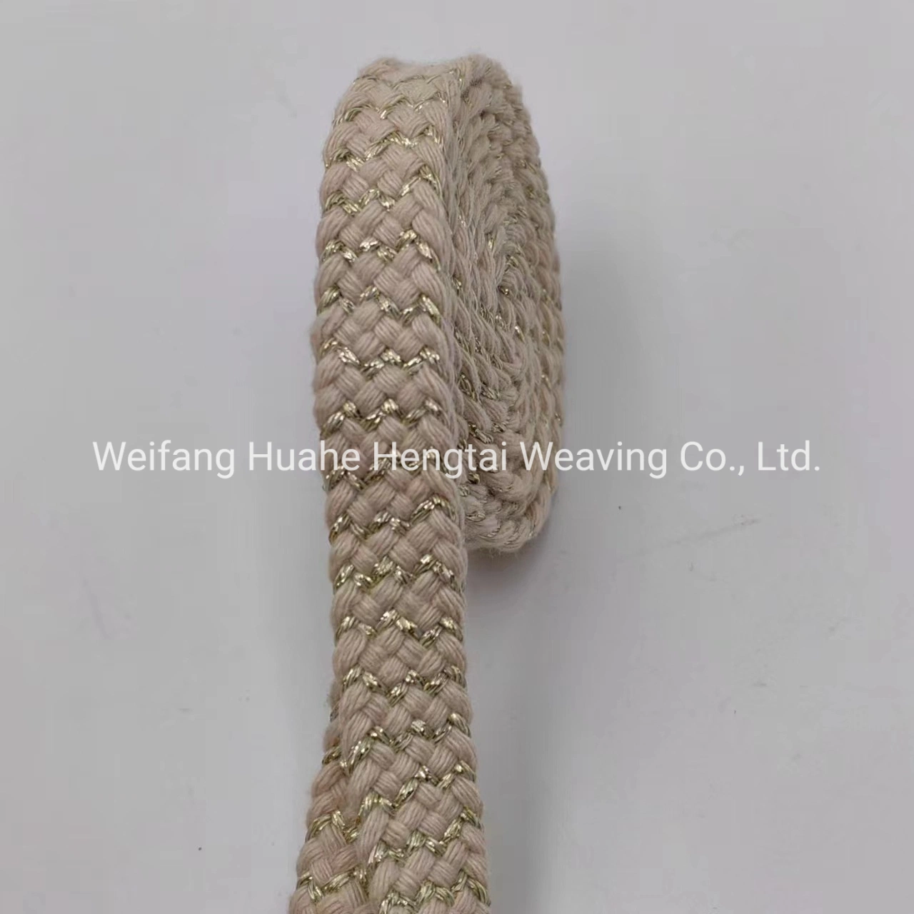 Chinese Factories Can Customize Gold Silk Cotton Woven Belt