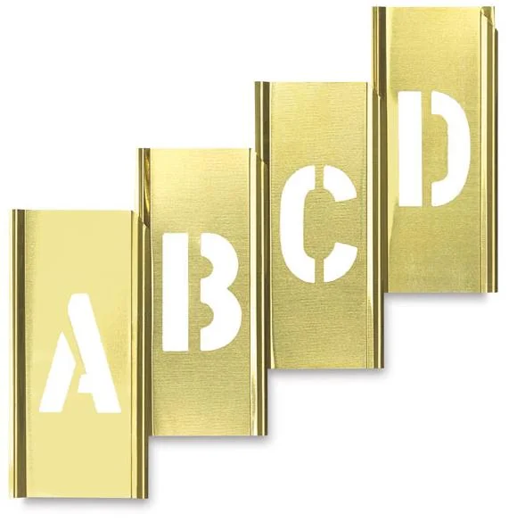 Letter&Number Brass Stencil Interlocking Paint Stencil