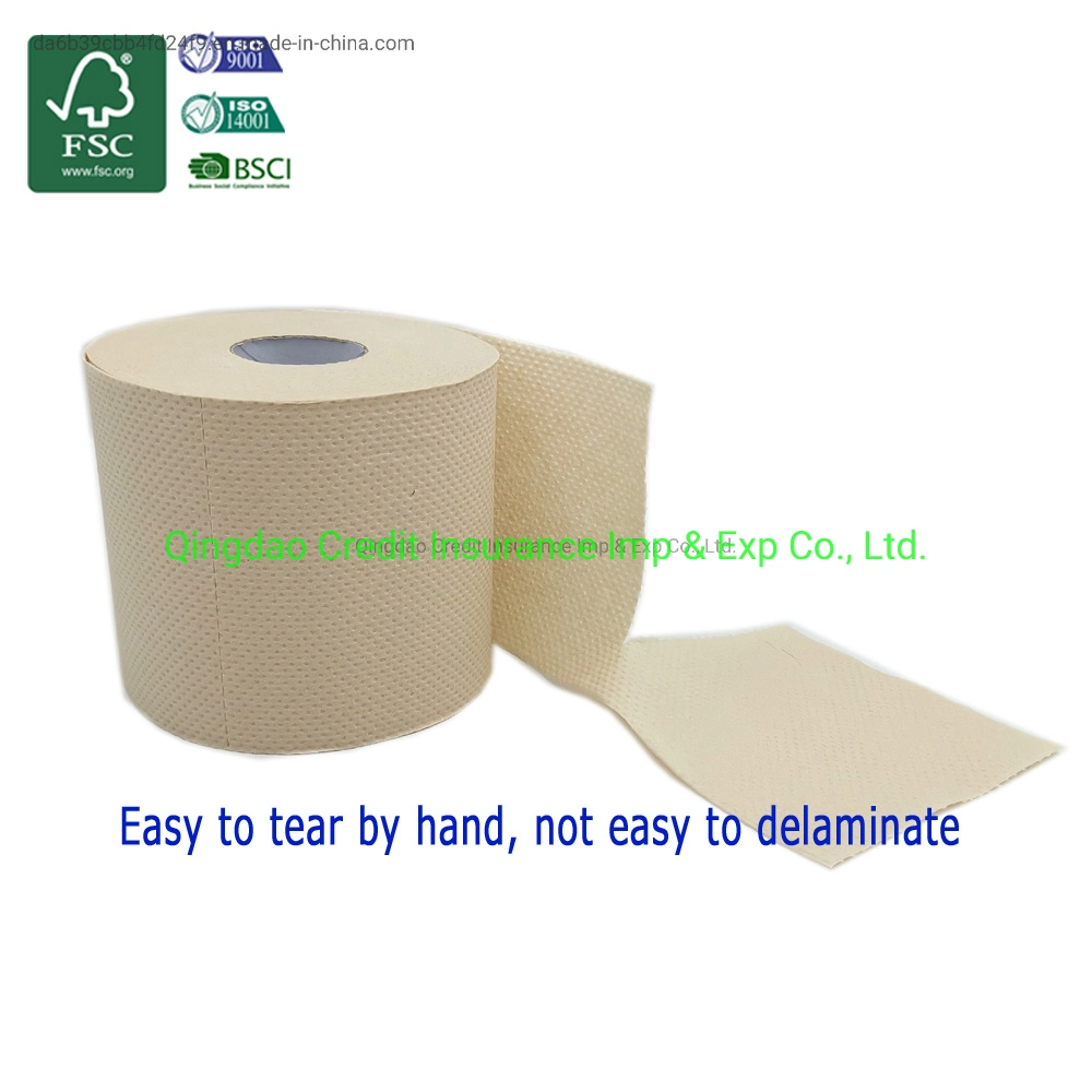 Fsc BSCI Certified Factoryunbleached and Pollution-Free Bamboo Pulp Toilet Paper