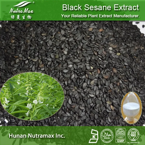 100% Natural Black Sesame Seed Extract (Sesamin 10%-98%, 4: 1~20: 1) (CAS No.: 607-80-7)