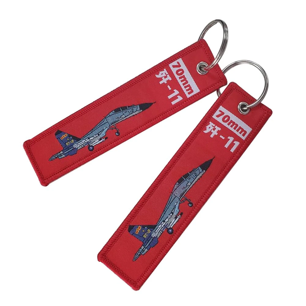 Wholesale/Supplier Cheap Price Custom Safe Polyester Embroidery Keychain Custom