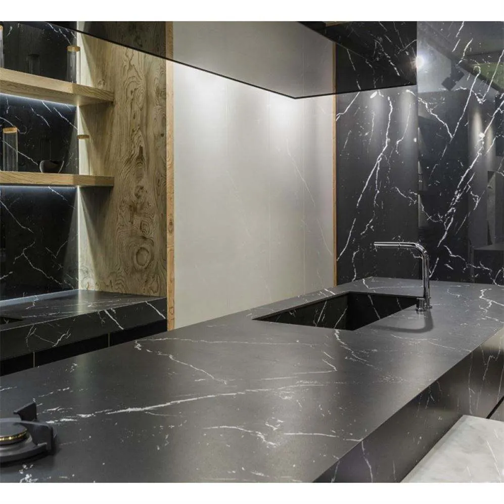 Taula Furniture Home Space 18mm Black Sintered Stone Kitchen Countertop