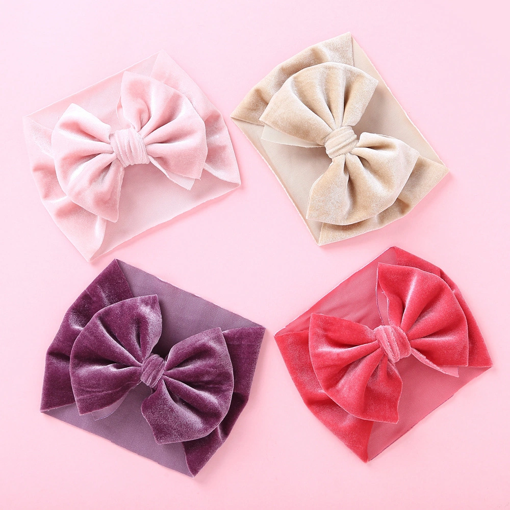 Chiffon Flower Soft Stretchy Hair Band Hair Accessories for Baby Girls Newborns Infants Toddlers and Kids