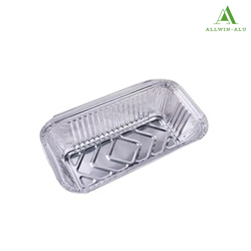 Molde de aluminio directamente desechable de fábrica de papel de aluminio para alimentos con Tapa