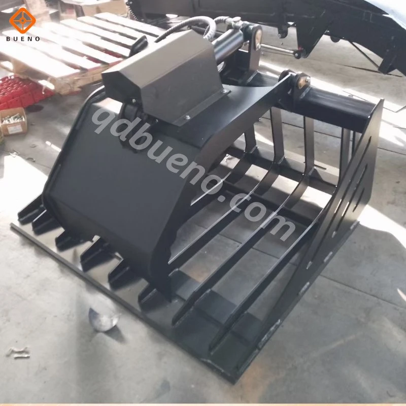 Bueno Attachment Electric Control Angle Broom, Snow Blower, High Throwing Snow Tube for Skid Steer Wheel Loader