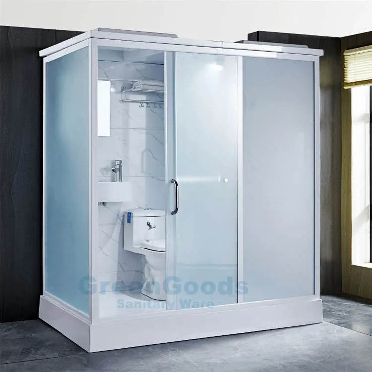 1100X1400X2150mm Clear Glass Sliding Door Toilet Shower Cabin Bathroom Integrated Shower Room